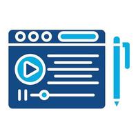 Post Script Glyph Two Color Icon vector
