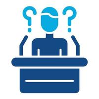 Questions Glyph Two Color Icon vector