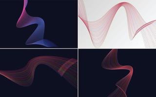 Collection of geometric minimal lines pattern set vector