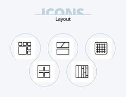 Layout Line Icon Pack 5 Icon Design. . image. . layout vector