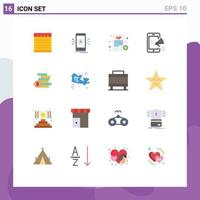 16 Creative Icons Modern Signs and Symbols of coins money mobile doctor media advertisement Editable Pack of Creative Vector Design Elements