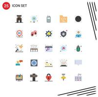 25 iconos creativos signos y símbolos modernos de ubicación socket radio archivo eléctrico elementos de diseño vectorial editables vector