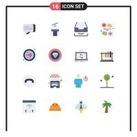 Mobile Interface Flat Color Set of 16 Pictograms of next women box day day Editable Pack of Creative Vector Design Elements