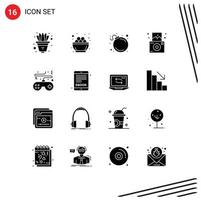 Stock Vector Icon Pack of 16 Line Signs and Symbols for console game nest travel camera Editable Vector Design Elements