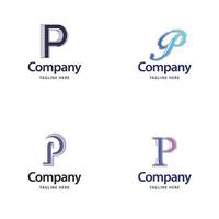 Letter P Big Logo Pack Design Creative Modern logos design for your business vector