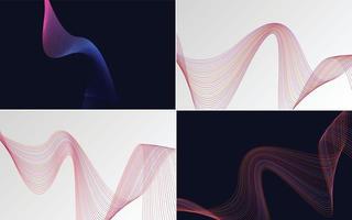 Add a modern touch to your presentation with this wave curve abstract vector background pack