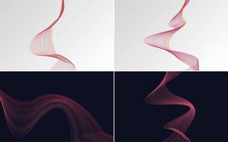 Collection of geometric minimal lines pattern set vector