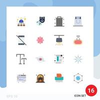 16 iconos creativos signos y símbolos modernos de dispositivos de cubo de basura de hardware de teléfono compras paquete editable de elementos creativos de diseño de vectores