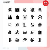 Set of 25 Modern UI Icons Symbols Signs for planning corporate cup business guacamole Editable Vector Design Elements