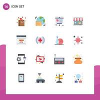 Stock Vector Icon Pack of 16 Line Signs and Symbols for shopping market business store presentation Editable Pack of Creative Vector Design Elements