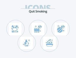 Quit Smoking Blue Icon Pack 5 Icon Design. block. team. smoking. gathering. dangerous vector