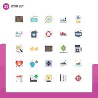 User Interface Pack of 25 Basic Flat Colors of disc management strategy global speed Editable Vector Design Elements