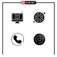 Universal Solid Glyphs Set for Web and Mobile Applications learning call education chinese cd Editable Vector Design Elements