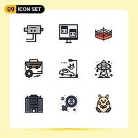 9 Creative Icons Modern Signs and Symbols of car manufacturing boxing engineer gear Editable Vector Design Elements