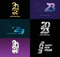 Big Set of 2023 Happy New Year logo text design 2023 number design template vector