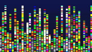 vector de visualización de datos multicolor de diseño de genoma