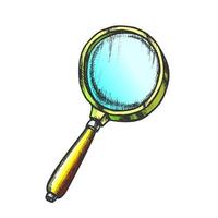 Magnifying Glass Lens Equipment Color Vector