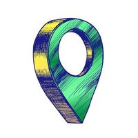 Color Map Pointer Gps Location Sign Detail Symbol Vector