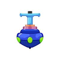 fun spinning top toy cartoon vector illustration