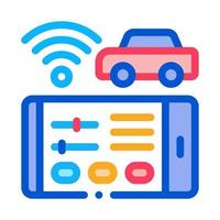 Geolocation Machines via Wi-Fi Icon Vector Outline Illustration