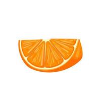 Ilustración de vector de dibujos animados de rodaja de naranja