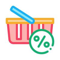 Ilustración de contorno de vector de icono de carrito de compras del cliente