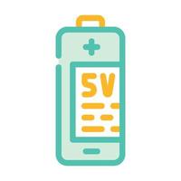 sv battery color icon vector illustration