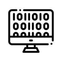 Artificial Intelligence Binary Code Vector Icon