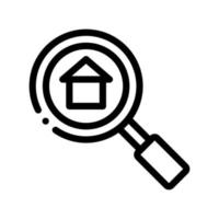 Magnifier Search Estate Vector Thin Line Icon