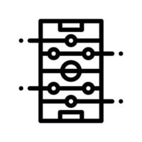 icono de signo de vector de fútbol de mesa interactivo para niños