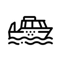 Public Transport Water Taxi Vector Thin Line Icon