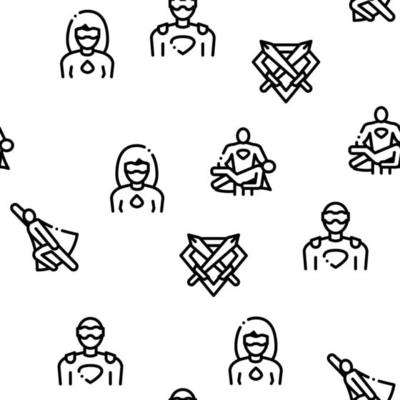 Super Hero Seamless Pattern Vector