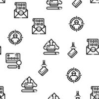 Carder Hacker Seamless Pattern Vector