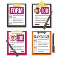 Claim Form Set Vector. Business Document. Checklist, Complete Tasks. Pen. To-Do List. Accident, Survey, Exam, Insurance Concept. Pen. Top view. HR Human Resources Concept. Office Paperwork vector