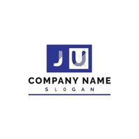 JU Letter Logo Design vector