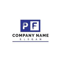 PF Letter Logo Design vector