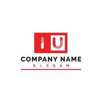 IU Letter Logo Design vector