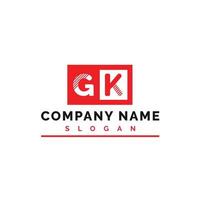 GK Letter Logo Design vector