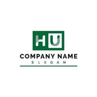 HU Letter Logo Design vector