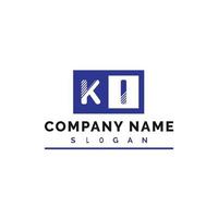 KI Letter Logo Design vector