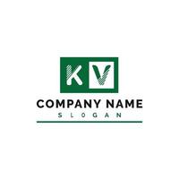 diseño de logotipo de letra kv vector