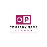 OP Letter Logo Design vector