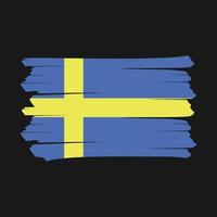 Sweden Flag Brush vector