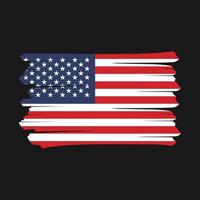 American Flag Brush vector