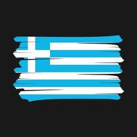 pincel de bandera de grecia vector