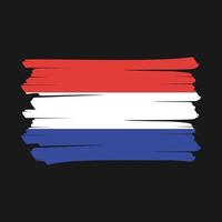 Netherlands Flag Brush vector