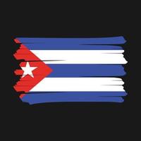 cepillo de bandera de cuba vector