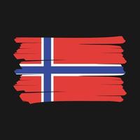 cepillo de bandera de noruega vector