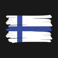 pincel de bandera de finlandia vector