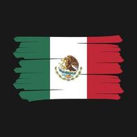 cepillo de bandera de méxico vector